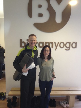 Me and Michelle Leonard, owner of Bikram Rive Gauche Yoga Studio